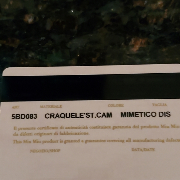 Authentic Miu Miu Craquele St camo Crossbody - Picture 13 of 16